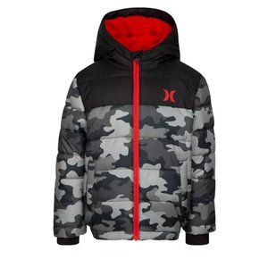 Boys Dark Gray Hurley Summit Puffer Jacket Size 6